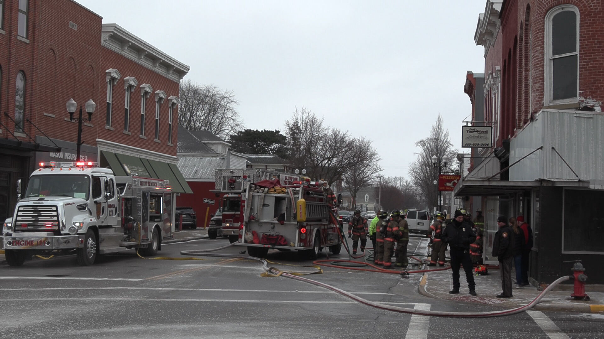 Crews from 5 departments respond to fire on Main Street in Columbus Grove